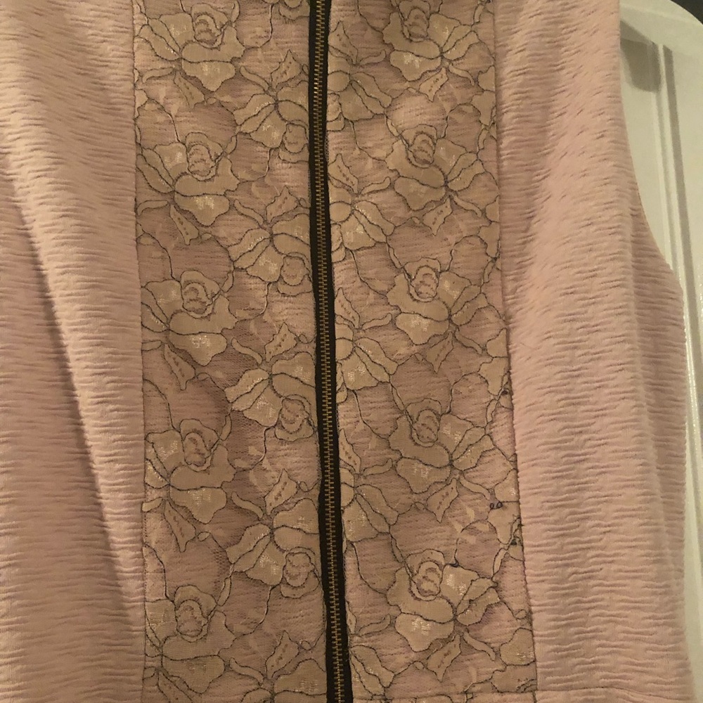 The Limited Pink Fitted Dress W/ Lace Back Detail - Picture 3 of 5